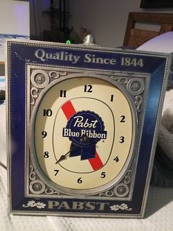 Pabst Lite Up Clock Vintage 