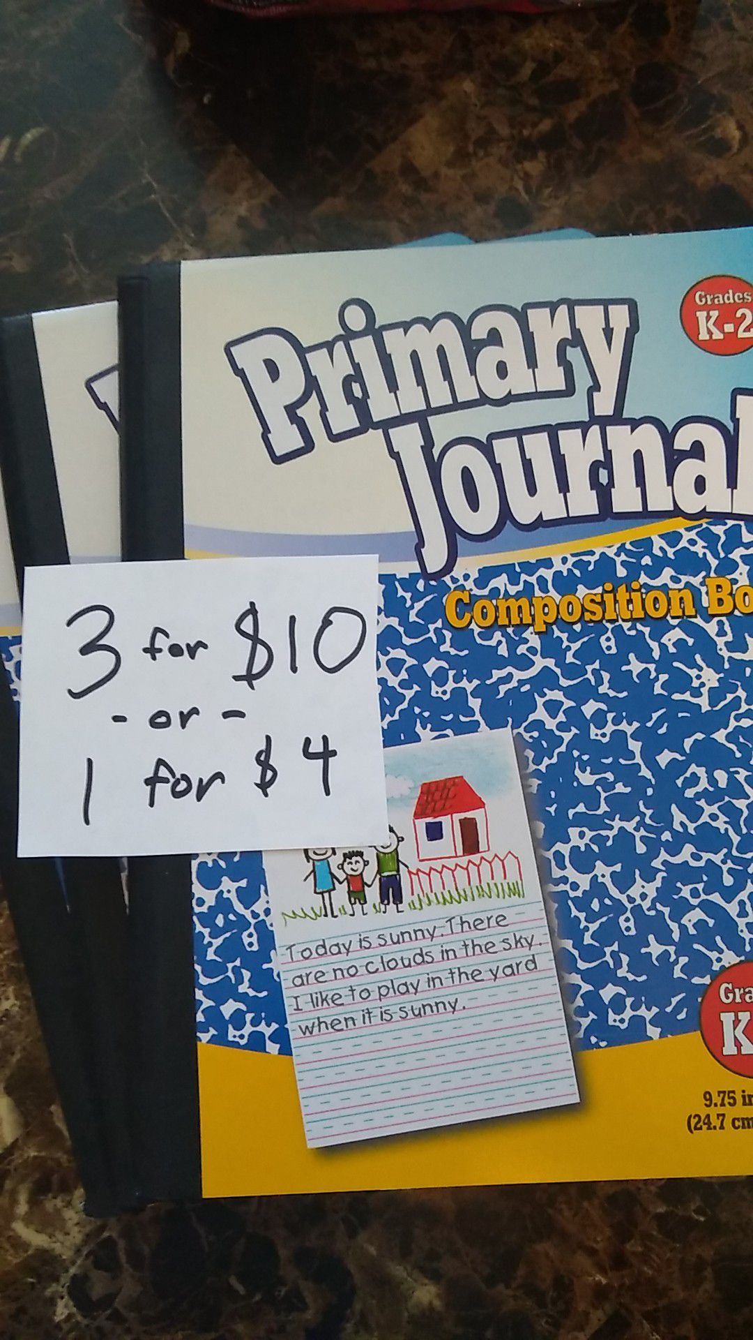 3 for $10 / 1 for $4 Primary Journal Composition Books