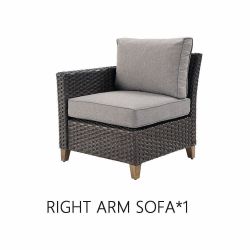 Outdoor Wicker Right Arm Sectional Sofa Chair