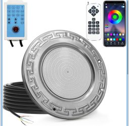 Pool Lights 10 Inch LED Inground with APP And Remote 7 Color 12v W/ Transformer