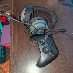 Xbox Controller And Gaming Headset