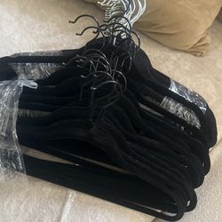 Fancy Black Felt Hangers 