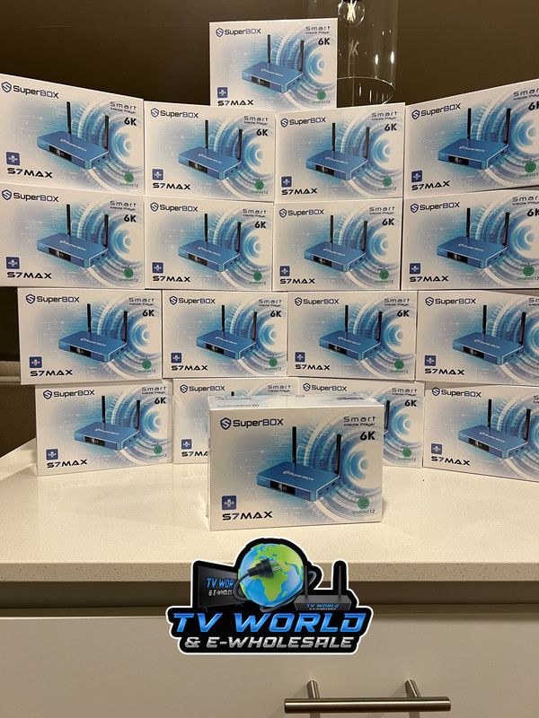 SuperBOX Super box S7 Models Max, S7 Pro, S6 Ultra, Supreme & Vsee V6 Plus, V6 Max Vsee Elite Mini, Elite Ultra 8 Authorized Wholesale distributors