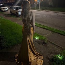 Gold Prom Dress Size 0