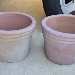 1  1 / 4    THICK  CERAMIC  POT WITH  DRAINAGE  HOLES   $30.00 FOR BOTH