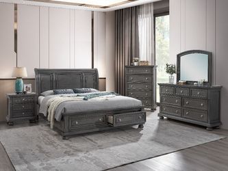 5 PC BEDROOM SET NEW IN BOX (MATTRESS SOLD SEPARATELY)