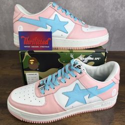 A Bathing Ape Bapesta Pastel Pack Pink Size 9.5 1H(contact info removed)5-PNK BAPE Men’s Low Sneakers OG Rare
