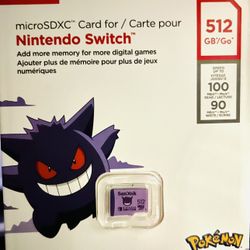 SanDisk 512GB Nintendo Switch Micro SD SDXC Gaming Class 10 UHS-I Memory Card