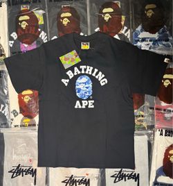 BAPE A Bathing Ape College Camo T-Shirt Black/Blue