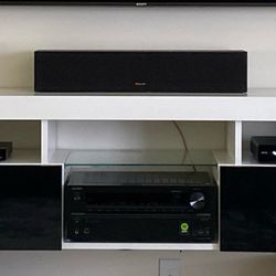 Like New White Floating TV Console 