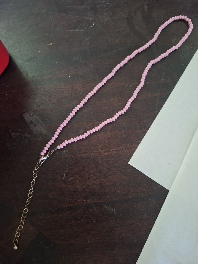 Pink Shell/Chain Necklace