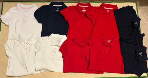 Girl uniform shirts 7/8