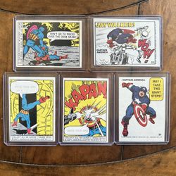 Vintage Marvel 1967 Captain America Sticker Card. 