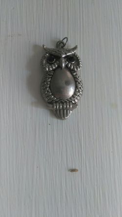 Owl necklace pendant, large