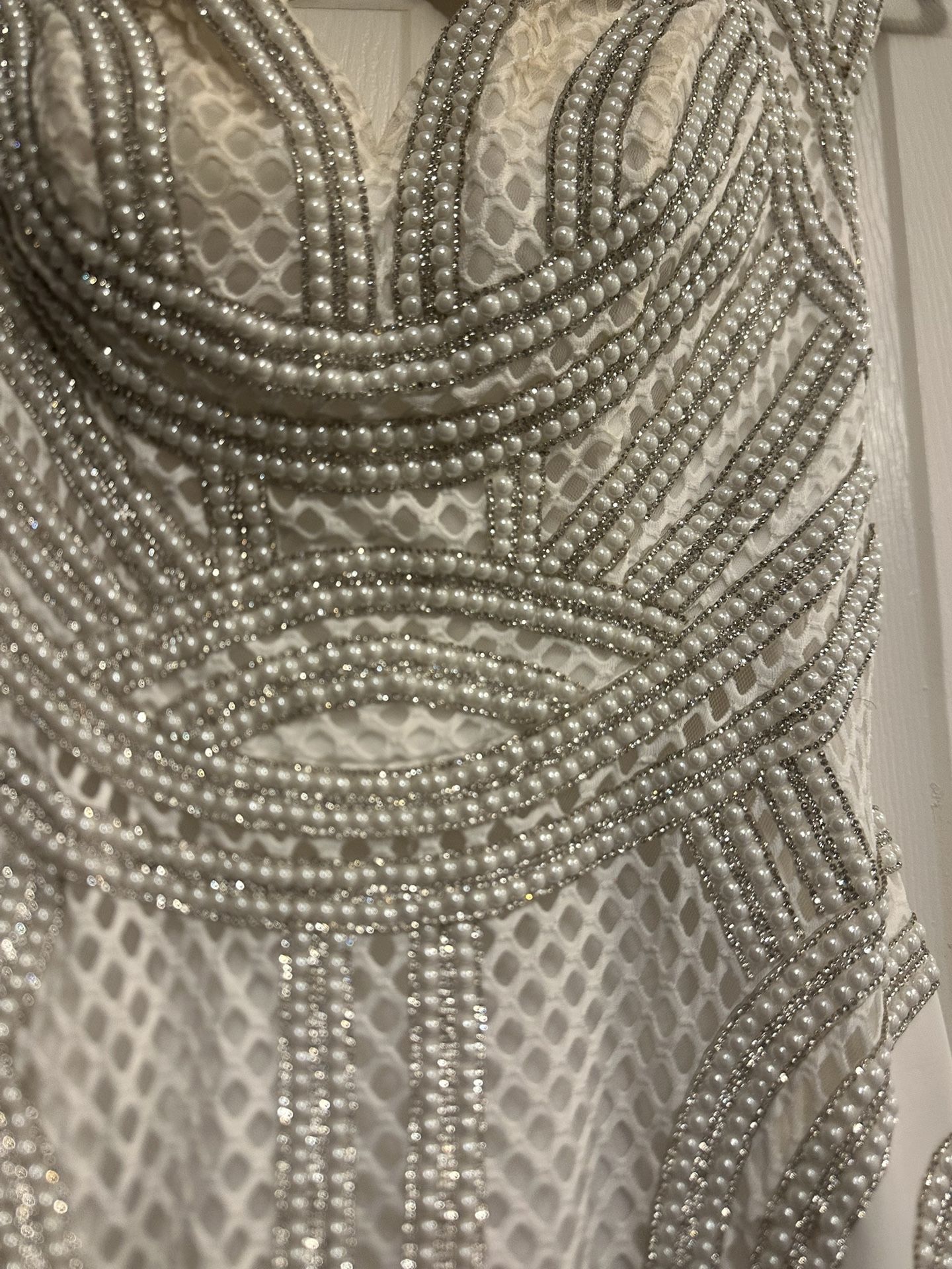 Beautiful Wedding Beaded Dress Very Heavy