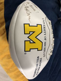 Lloyd Carr Michigan Wolverines Autographed Football
