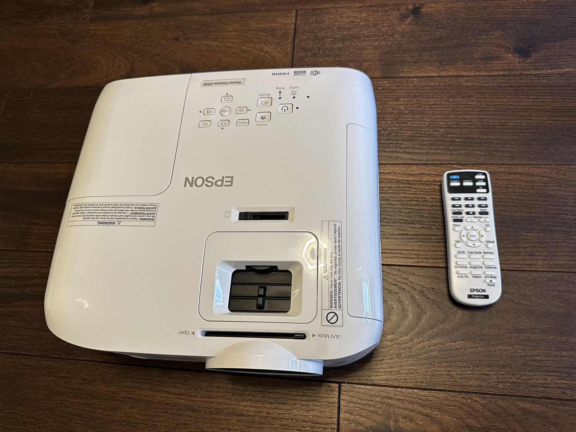 Epson Home Cinema 2100 1080p 3LCD Projector V11H851020 - White