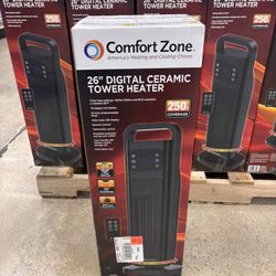 Comfort Zone 26" Digital Ceramic Tower Heater