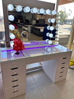 Glam vanity set same day delivery no money down no credit need 0% interest