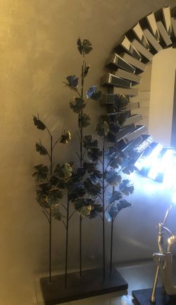 Beautiful blue metal butterfly