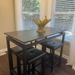 Counter Height Table Set of 5, Breakfast Bar Table 