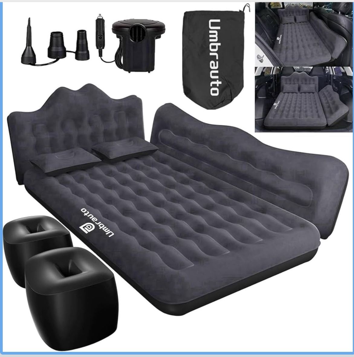 Umbrauto Inflatable Car Mattress Bed