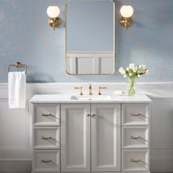 Kohler Orime Rectangular Framed Mirror 24x36. Gold. New In Box. 2 Available 