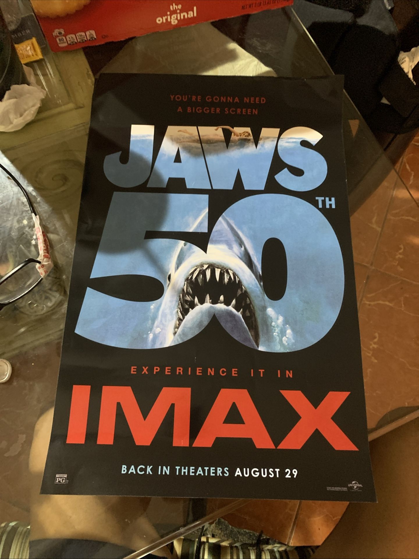 1975 Jaws 50th Anniversary (2025) 11x17 IMAX Caught Stealing Poster Original *Not A Reprint*