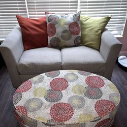 Love Seat With Ottoman