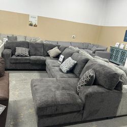 🔥BRAND NEW QUALİTY 🌼BALLINASLOE SMOKE LAF SECTIONAL SOFA/ OTHER COLOR AVAİLABLE 