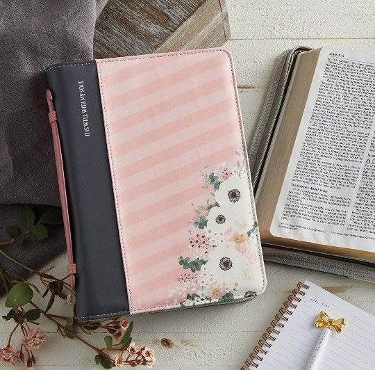 Creative Brands Joyful Expressions Vegan Leather Bible Cover, 6 x 9-Inch,