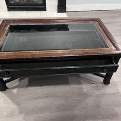 Large Glass Top Coffee Table