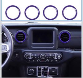 JeCar Kit de Molduras Interiores para Tablero, Anillo de Ventilación de Aire Acondicionado, Accesorios Interiores Compatible con Jeep Wrangler 2018-20