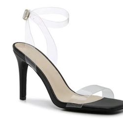 HALSTON HERITAGE Tanzania Clear Strappy Sandals Size 10