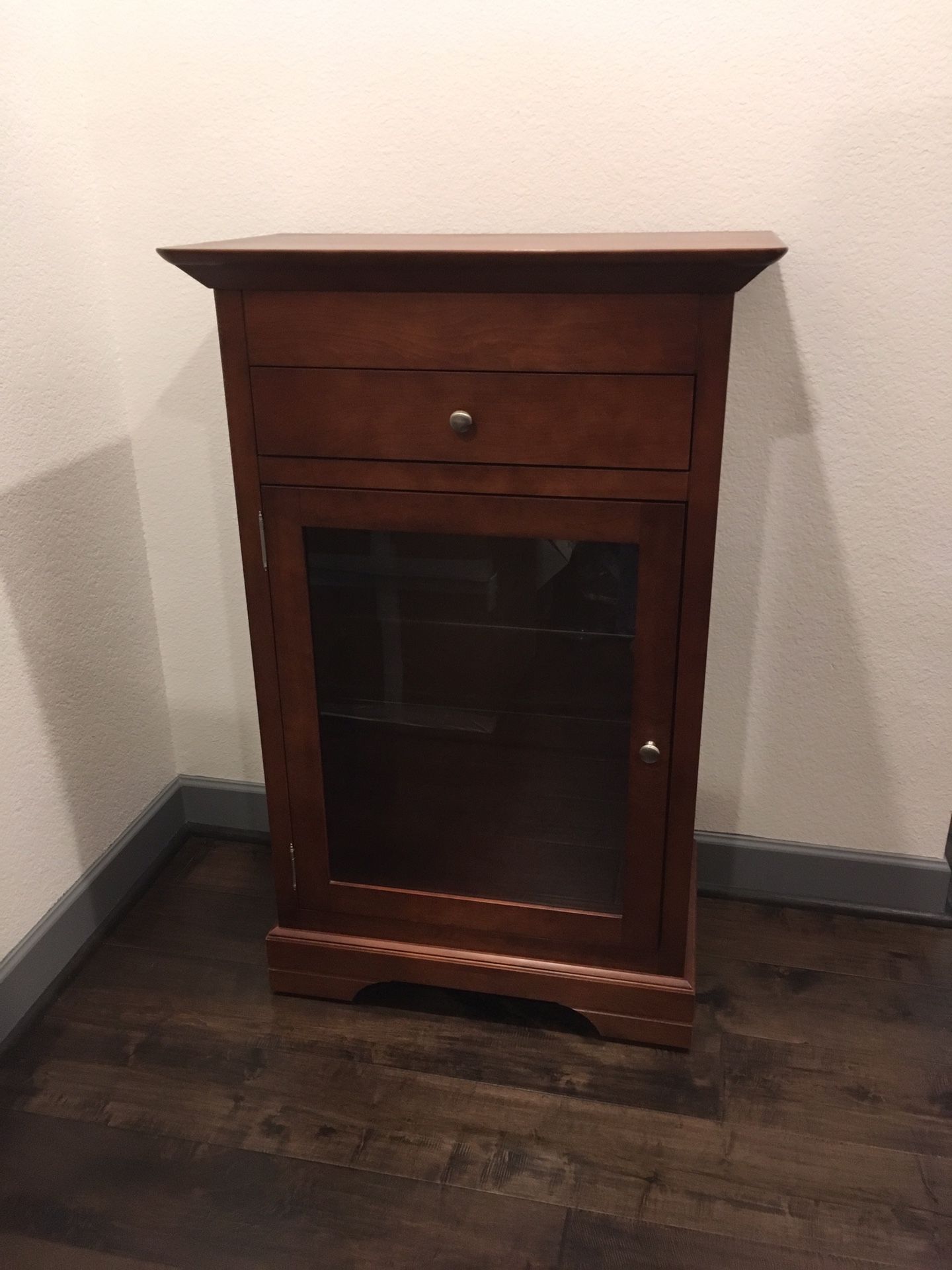 Glass & Wood Cabinet - LAST CHANCE BEFORE WE DONATE IT