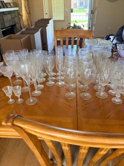 Large Mixed Glass Stemware Collection