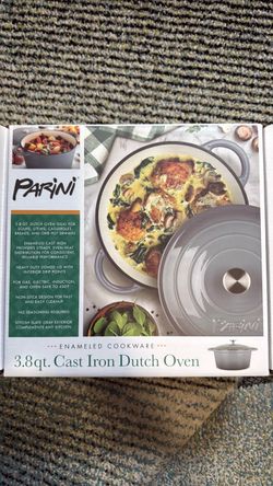 Parini 3.8 Qt Enameled Cast Iron Dutch Oven
