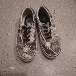 VANS x MoMA  " The Scream" Edvard Munch Era Sneakers. Black Amd White. Size 6 In Men/ 7.5 Women