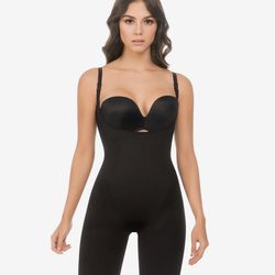 Seamless thermal action weight loss hourglass bodysuit - Black L, M