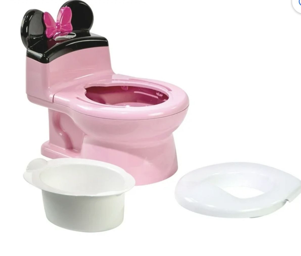 Disney ImaginAction Minnie Mouse 2-in-1 Potty Training Toilet, Toddler Toilet and Training Seat