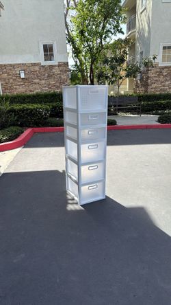 White Sterilite Detachable 6 Drawer Storage Drawers 14.5” X 53”