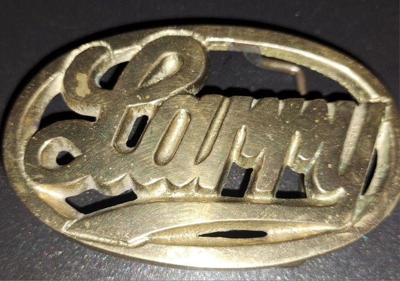 Brass Belt Buckle " Larry "