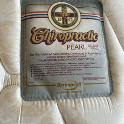 Springwall Chiropractic Pearl Deluxe Firm Mattress, Box Spring and Frame– Full Size