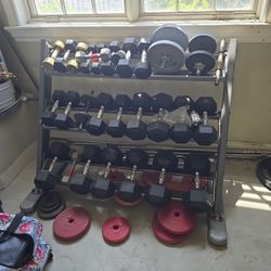 Weight Set And Rack