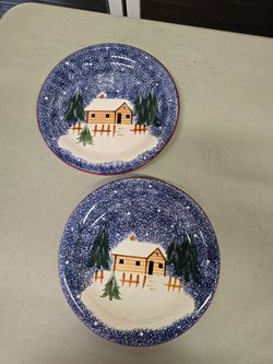 The Cook's Bazaar Gourmet Collection Winter Cabin Dinner Plates - Set of 2