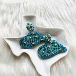 Cowboy Beaded Earrings 