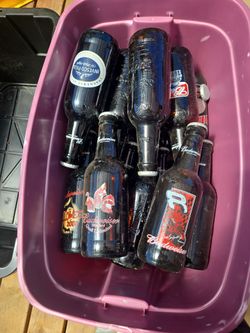 Lot of Budweiser glass bottle collection