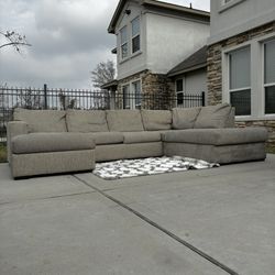 Gray Double Chaise Sectional Couch Sala Free Delivery 