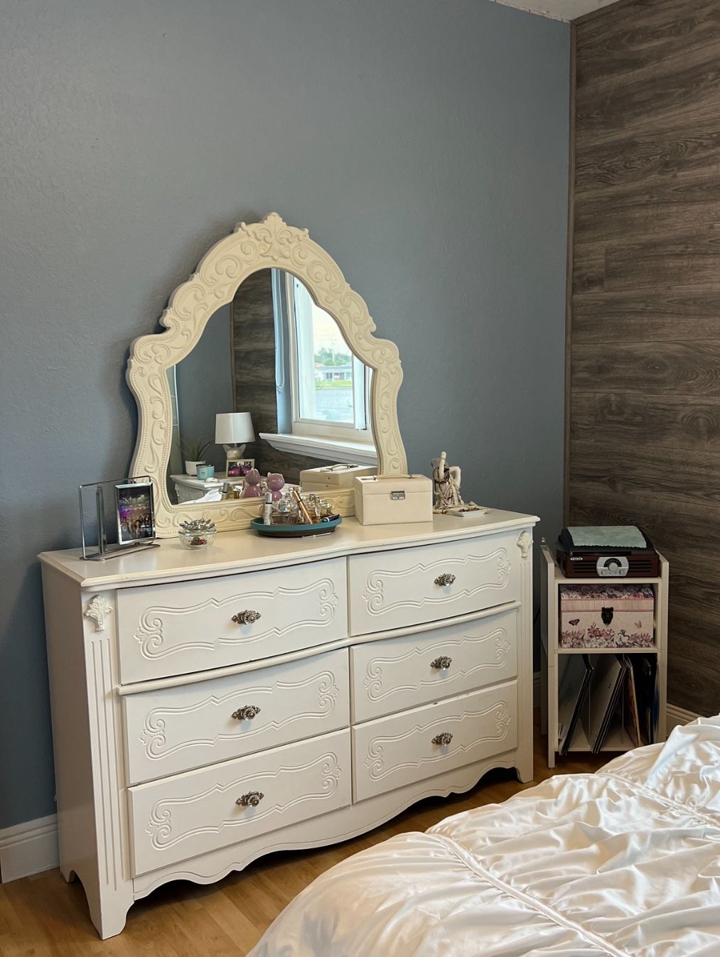 Dresser, Mirror and Nightstand