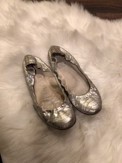 Giuseppe zanotti silver flats women’s 9